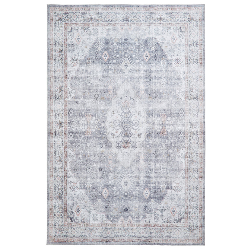 Lincoln Distressed Traditional Medallion Rectangular Rug for Living ...