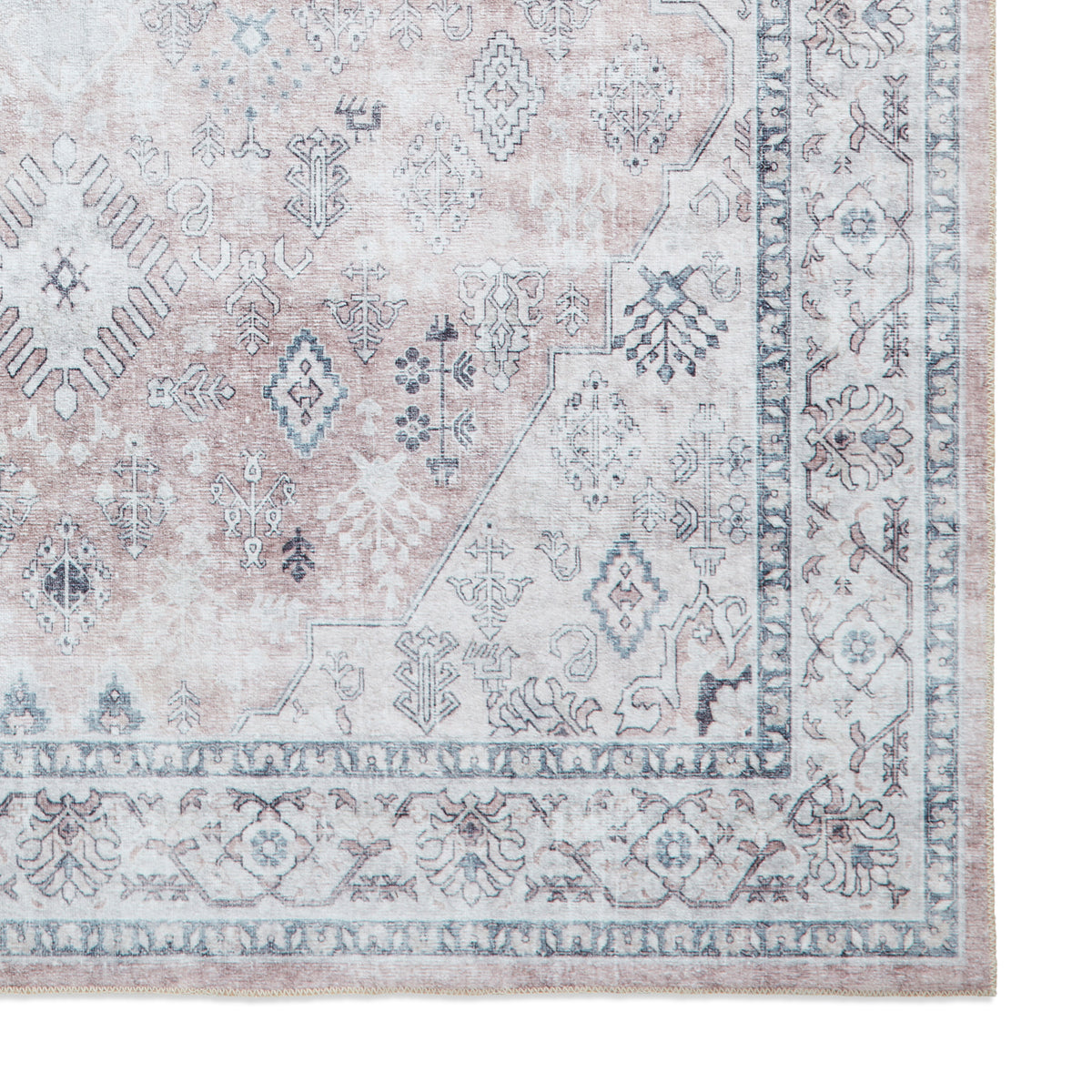 Lincoln Distressed Medallion Rug