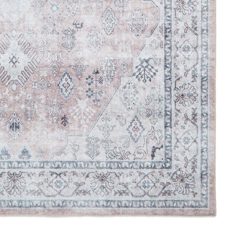 Lincoln Distressed Traditional Medallion Rectangular Rug for Living ...
