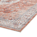 Lincoln Terracotta Distressed Medallion Rug 