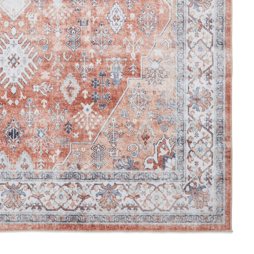 Lincoln Distressed Traditional Medallion Rectangular Rug for Living ...