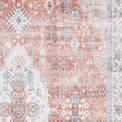 Lincoln Terracotta Distressed Medallion Rug 