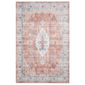 Lincoln Terracotta Distressed Medallion Rug from Roseland Furniture