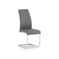Kye Grey Faux Leather Quilted Dining Chair from Roseland Furniture