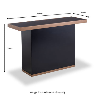 Hemming Black Gloss Console Table