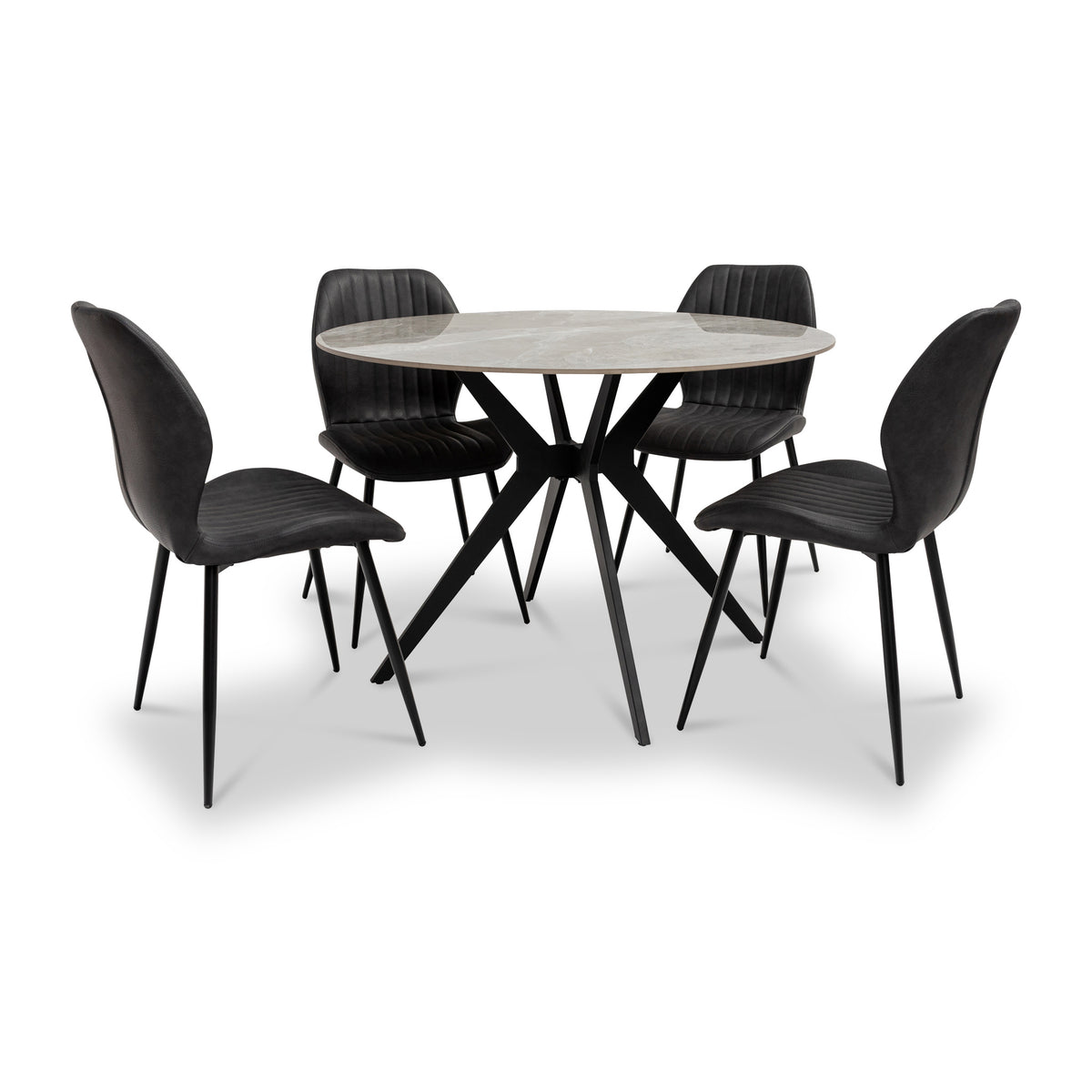 Chelsea-grey-stone-round-dining-table from Roseland Furniture