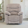 Eivor-Electric-Recliner-Armchair-Grey Front1 from Roseland Furniture