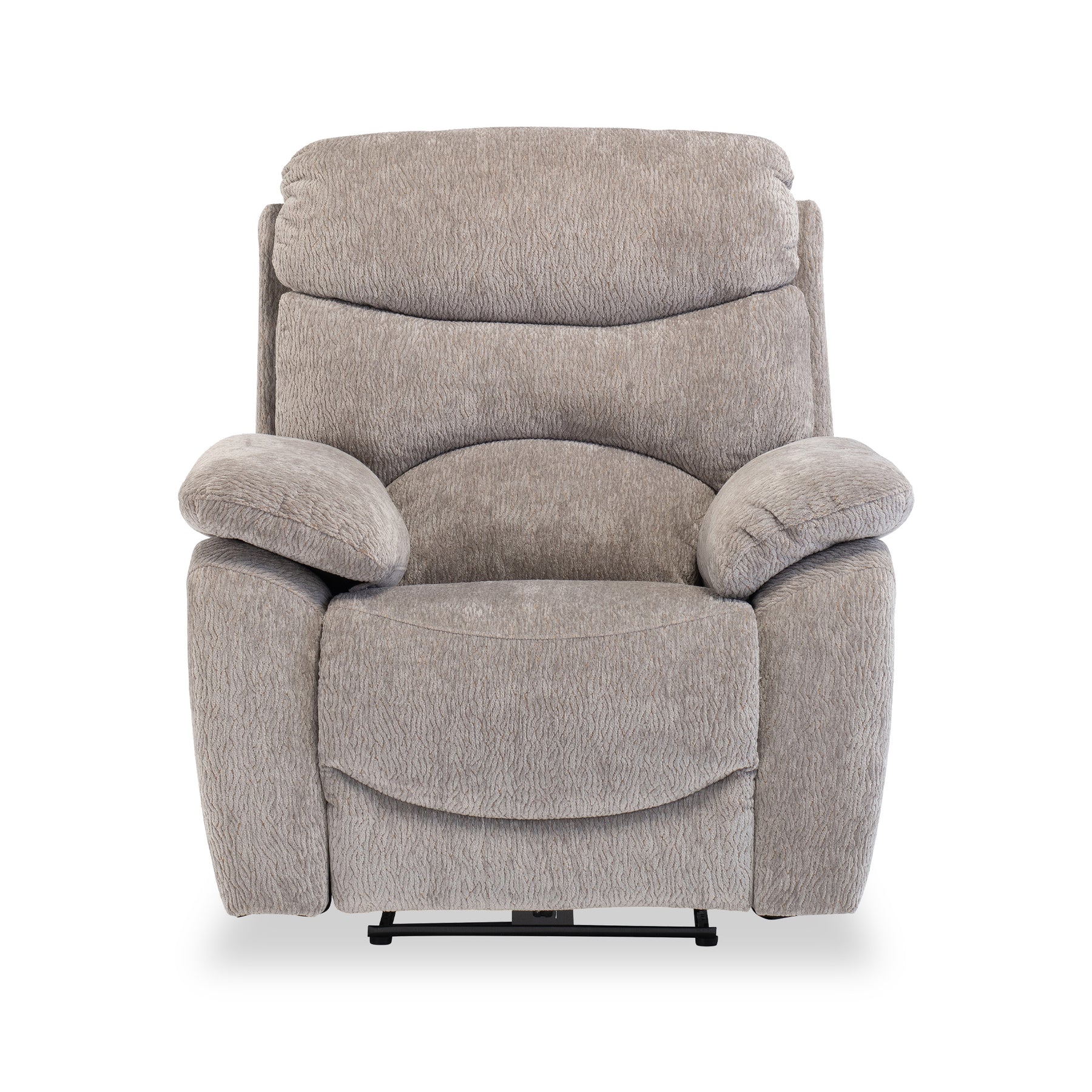Eivor-Electric-Recliner-Armchair-Grey Front1 from Roseland Furniture
