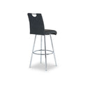 Simone Black Faux Leather Bar Stool from Roseland Furniture