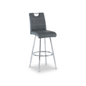 Simone Grey Faux Leather Bar Stool from Roseland Furniture
