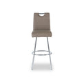 Simone Taupe Faux Leather Bar Stool from Roseland Furniture