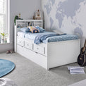 Knowle White Guest Bed with Trundle for bedroom
