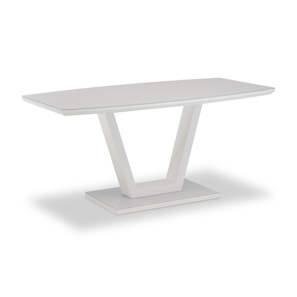 Marco White Gloss 160cm Rectangular Dining Table from Roseland Furniture