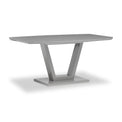 Marco Grey Gloss 160cm Rectangular Dining Table from Roseland Furniture