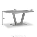 Marco Grey Gloss 160cm Rectangular Dining Table