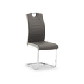 Marco Light Grey Faux Leather Dining Chair from Roseland Furniture