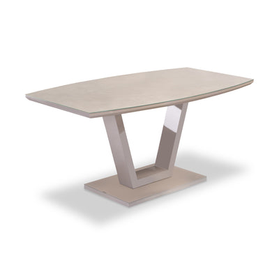 Marco Latte Gloss 160cm Rectangular Dining Table