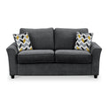 Abbott 2 Seater Sofabed in Charcoal with Morelisa Mustard Cushions by Roseland Furniture