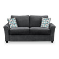 Abbott 2 Seater Sofabed in Charcoal with Rufus Duck Egg Cushions by Roseland Furniture