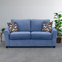Abbott 2 Seater Sofabed in Denim with Morelisa Charcoal Cushions by Roseland Furniture