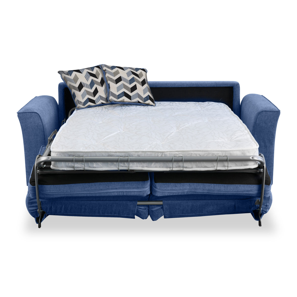 Abbott 2 Seater Sofabed in Denim with Morelisa Denim Cushions by Roseland Furniture