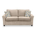 Abbott 2 Seater Sofabed in Oatmeal with Rufus Beige Cushions by Roseland Furniture