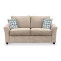Abbott 2 Seater Sofabed in Oatmeal with Rufus Duck Egg Cushions by Roseland Furniture