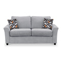 Abbott 2 Seater Sofabed in Silver with Morelisa Charcoal Cushions by Roseland Furniture