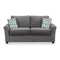 Boston 2 Seater Sofabed in Charcoal with Rufus Duck Egg Cushions by Roseland Furniture