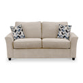 Boston 2 Seater Sofabed in Fawn with Morelisa Denim Cushions by Roseland Furniture