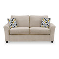 Boston 2 Seater Sofabed in Fawn with Morelisa Mustard Cushions by Roseland Furniture