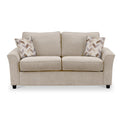 Boston 2 Seater Sofabed in Fawn with Morelisa Oatmeal Cushions by Roseland Furniture
