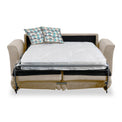 Boston 2 Seater Sofabed in Fawn with Rufus Duck Egg Cushions by Roseland Furniture