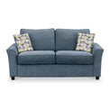 Boston 2 Seater Sofabed in Midnight with Rufus Beige Cushions by Roseland Furniture