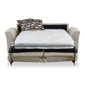 Boston 2 Seater Sofabed in Oatmeal with Morelisa Charcoal Cushions by Roseland Furniture