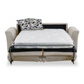 Boston 2 Seater Sofabed in Oatmeal with Morelisa Denim Cushions by Roseland Furniture