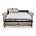 Boston 2 Seater Sofabed in Oatmeal with Morelisa Oatmeal Cushions by Roseland Furniture