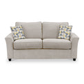Boston 2 Seater Sofabed in Oatmeal with Rufus Beige Cushions by Roseland Furniture