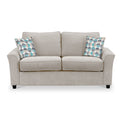 Boston 2 Seater Sofabed in Oatmeal with Rufus Duck Egg Cushions by Roseland Furniture