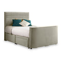 Ryton 2 Drawer Velvet TV Bed in Mink by Roseland Furniture 