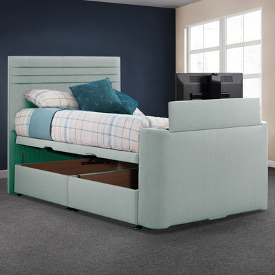 Ryton Faux Linen Ottoman TV Bed