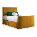 Ryton Velvet 4 Drawer TV Bed in Mustard by Roseland Furniture
