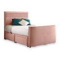 Ryton Velvet 4 Drawer TV Bed in Powder by Roseland Furniture