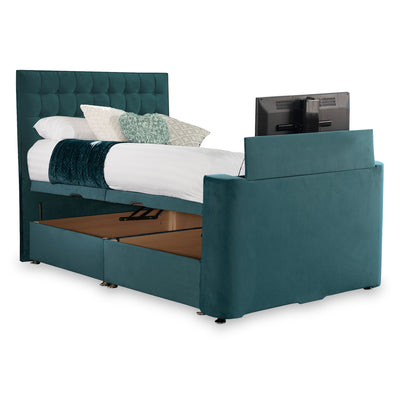 Bridgeford Velvet Side Ottoman TV Bed