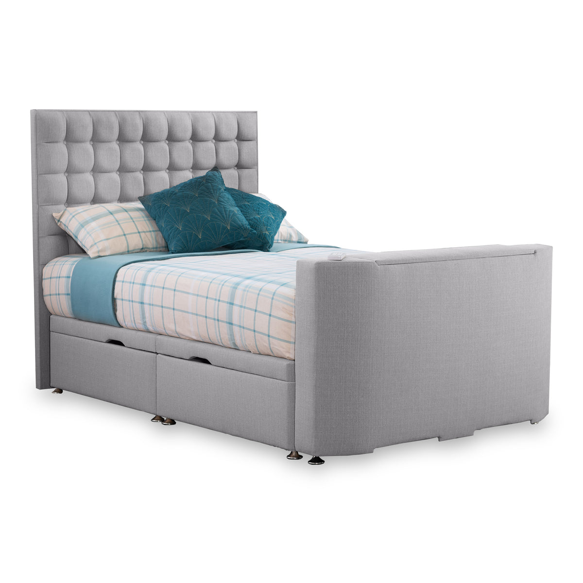 Bridgeford Ottoman Faux Linen TV Bed from Roseland Furniture