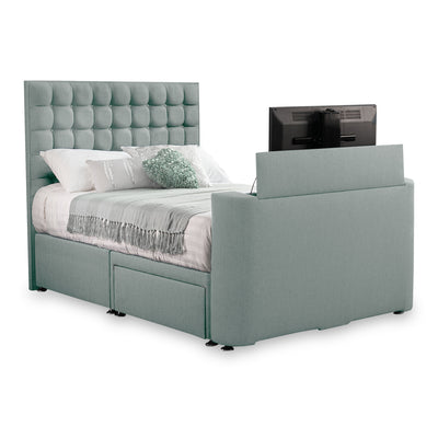 Bridgeford Faux Linen 2 Drawer TV Bed