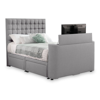 Bridgeford Faux Linen 4 Drawer TV Bed