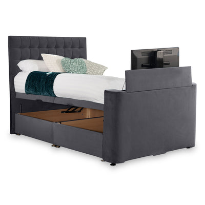 Bridgeford Velvet Side Ottoman TV Bed