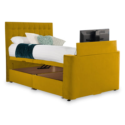 Bridgeford Velvet Side Ottoman TV Bed