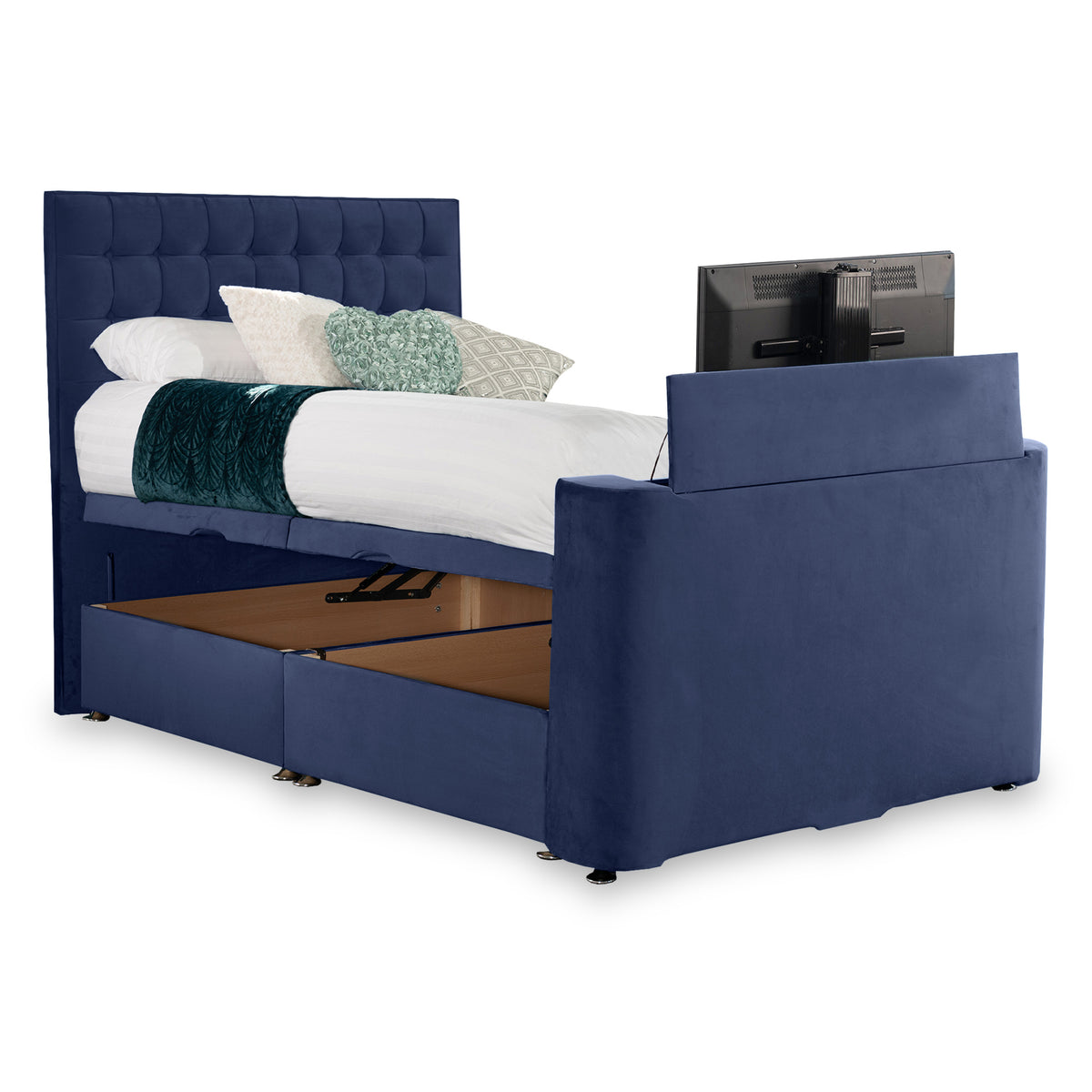 Bridgeford Velvet Side Ottoman from Roseland Furniture